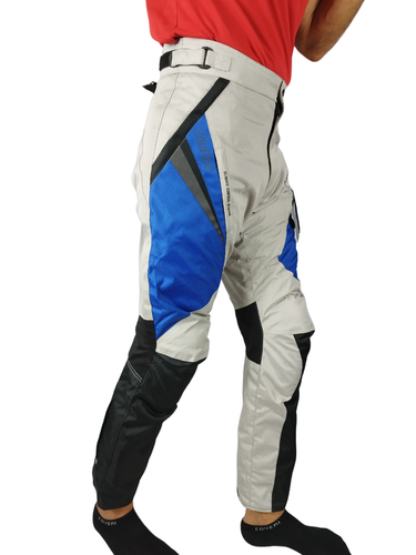 Tuta moto completo motociclista giacca e pantaloni anti acqua pioggia protezioni - Foto 7 di 14