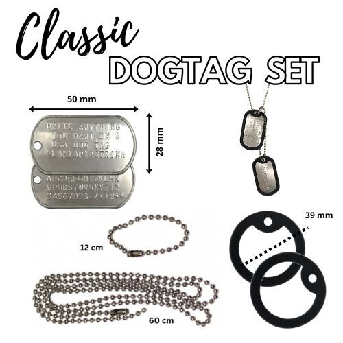 Set Piastrine Militari ROOSTER Bradley Bradshaw - Cosplay Dog Tags Top Gun - Foto 7 di 8