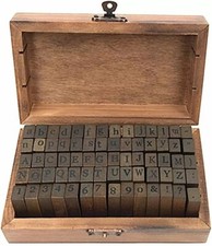 Alphabet Stamps Set,vintage Wooden Rubber Letter Number and Symbol Diary Stamp