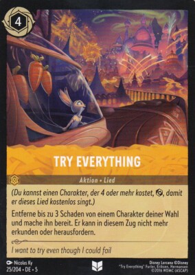 Try Everything  5SSK-025 Uncommon Himmelsleuchten Lorcana Deutsch