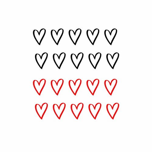 Set of Heart Temporary Tattoo Waterproof forever love valentine's day Valentine - Picture 6 of 16