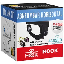 HOOK Anhängerkupplung für Ford Mondeo IV Turnier 07-14 abnehmbar 13pol spe ESatz