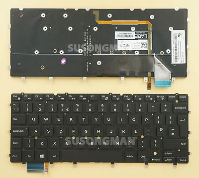NEW FOR DELL Inspiron 7547 7548 7347 7348 Keyboard Backlit UK No Frame