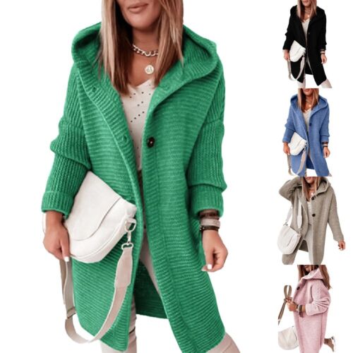 Cárdigan mujer abrigo exterior diario abierto chaqueta manga larga ropa exterior - Imagen 1 de 5