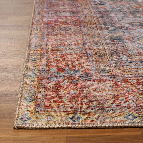 Huda Oriental Medallion Indoor Area Rug or Runner With Cotton Canvas Backing - Picture 15 of 18