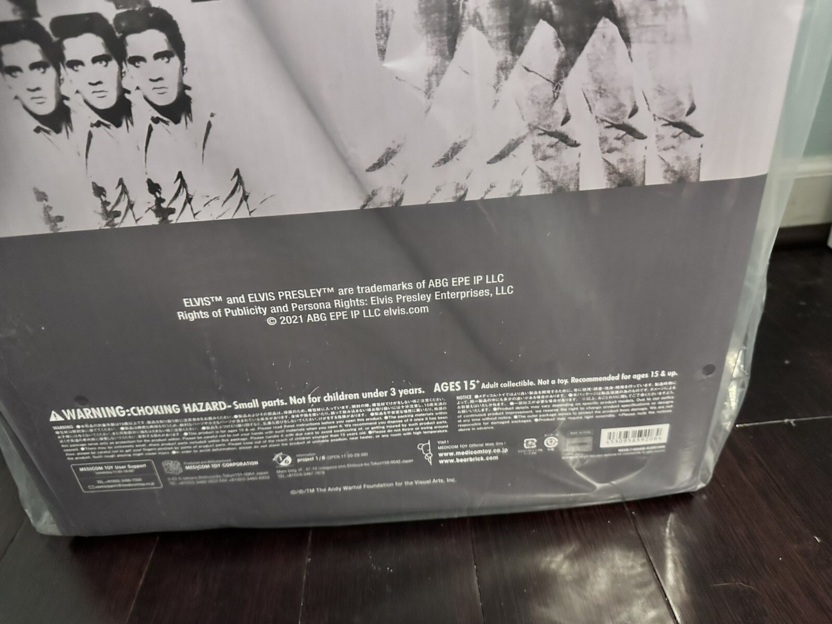 BE@RBRICK Andy Warhol's ELVIS PRESLEY 1000% MEDICOM TOY | eBay