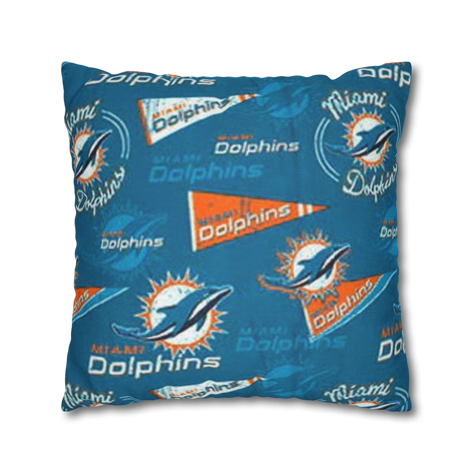 Miami Dolphins Spun Square Pillowcase