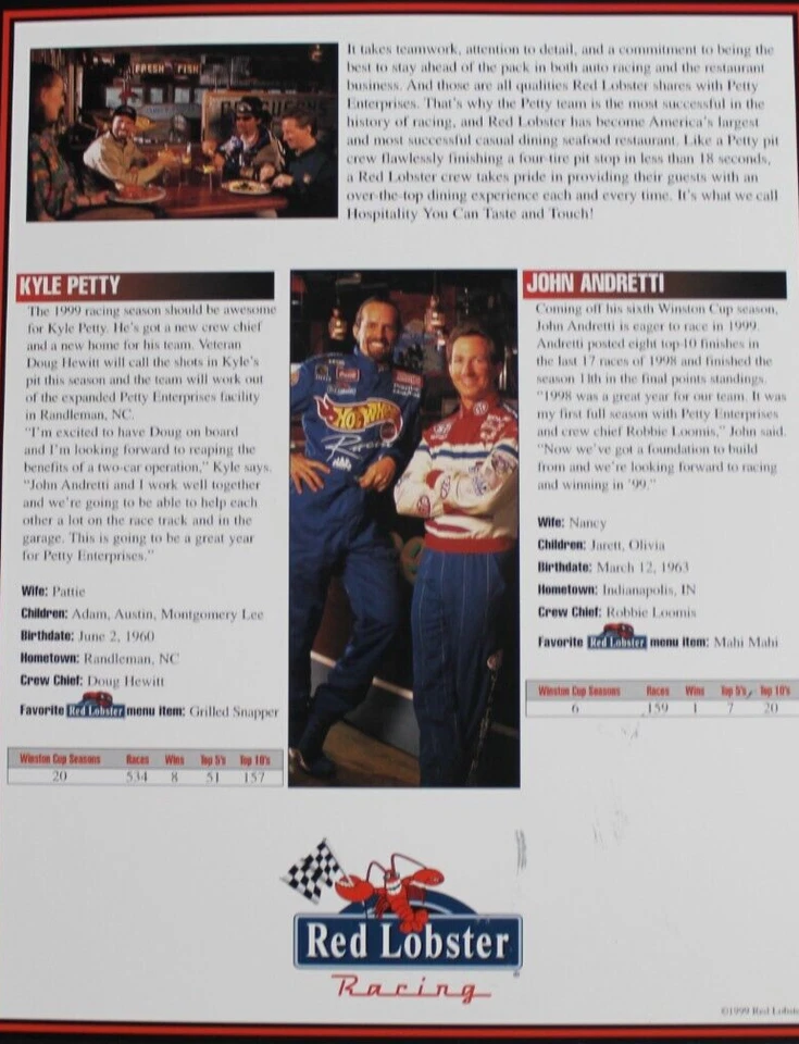 Foto autografiada 8x10 firmada por John Andretti Kyle Petty Richard Petty NASCAR JSA Foto 4 de 4