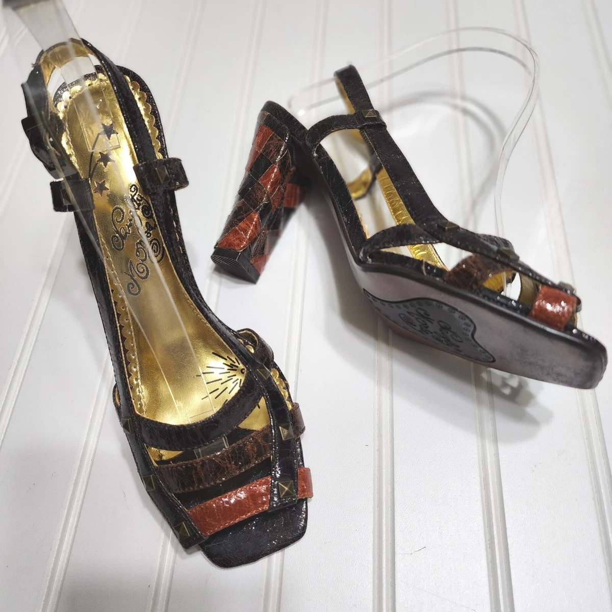 Burnt orange shop shoes heel