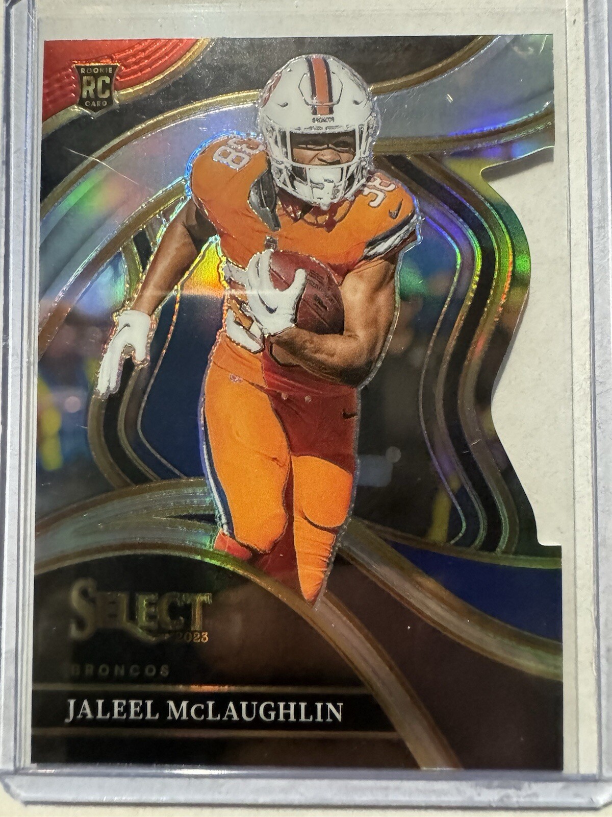 2023 Select Jaleel McLaughlin Club Level Red & Blue Prizm Die-Cut Rookie RC #265