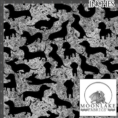 Silueta de Dachshund, 100% Algodón 130gsm Popelín *Exclusivo * - Imagen 3 de 5