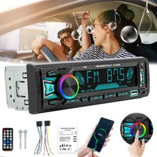 Radio Estereo De Pantalla Para Coche Carro, LED MP3 Player Single Din Bluetooth