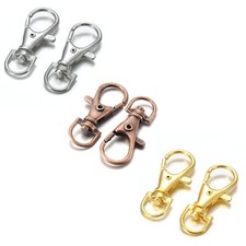10 Swivel 1 1/2 inch Lobster Claw Purse Strap Key Chain Clip Findings Spin 360