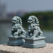 1 Pair Decorative Lion Figurine Mini Lion Statue Fish Tank Aquarium Landscape