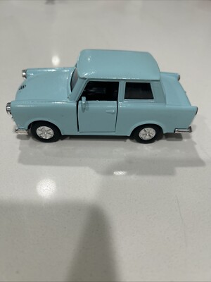 TRABANT Diecast MODEL CAR #SS4725 Light Blue Pull Back