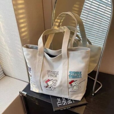 Sac à Main Snoopy Peanuts Van Life – Grand Cabas En Toile – Femme – Neuf