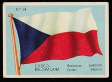 Spanish Cigarette Card c1963 Cigarrrillos Cumbre  World Flags #24 Czechoslovakia