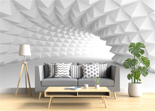 3D Abstract Arch Tunnel Self-Adhesive Wallpaper Wall Mural Large Poster for Home - Picture 4 of 5