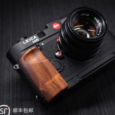Wood L Hand Grip  Aluminum Baseplate Fr Leica M1 M2 M3 M4 M6 M7 MP MA MD Camera