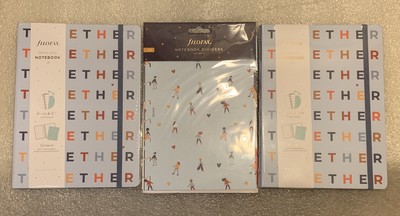Filofax A5 nachfüllbare Notizbücher x2 mit A5 Filofax Trennwänden Filofax Saffiano