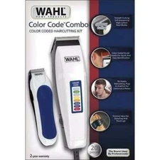 Wahl #9314-1708 Color Code Combo 20 Pieces Hair Cutting Kit Trimmer Clipper NEW