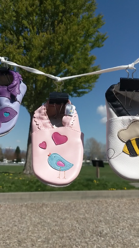 New Born Baby Shower Gift Soft Sole Leather Baby Infant Shoes FlowerPurple 0-6M - Video 1 of 1