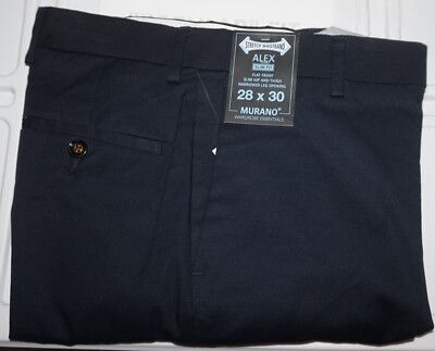 Murano Navy Blue Dress Pants ALEX 28x30 Slim Fit Stretch Cotton Flat Front  NWT | eBay