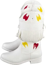 Adult Unisex Wrestler Warrior White Boots Halloween Costume Cosplay Footwear