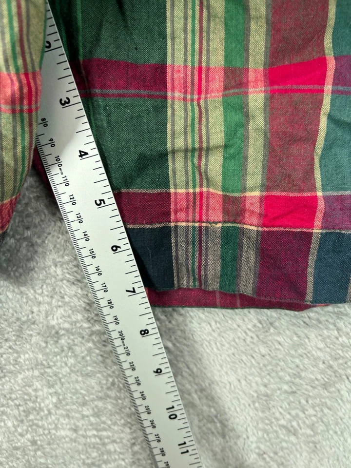 Pantalones Cortos De Colección Dockers X Levis Para Hombres 34 Madra Patchwork Chino a Cuadros 7" Entrepierna Plisada Foto 4 de 4