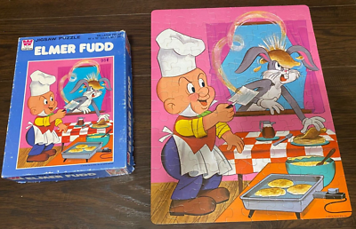 Vintage Bugs Bunny & Elmer Fudd Puzzle Warner Bros. 100 pcs #4610