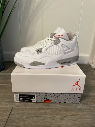 Nike Air Jordan 4 Retro White Oreo Tech Gray CT8527-100 Men's Size