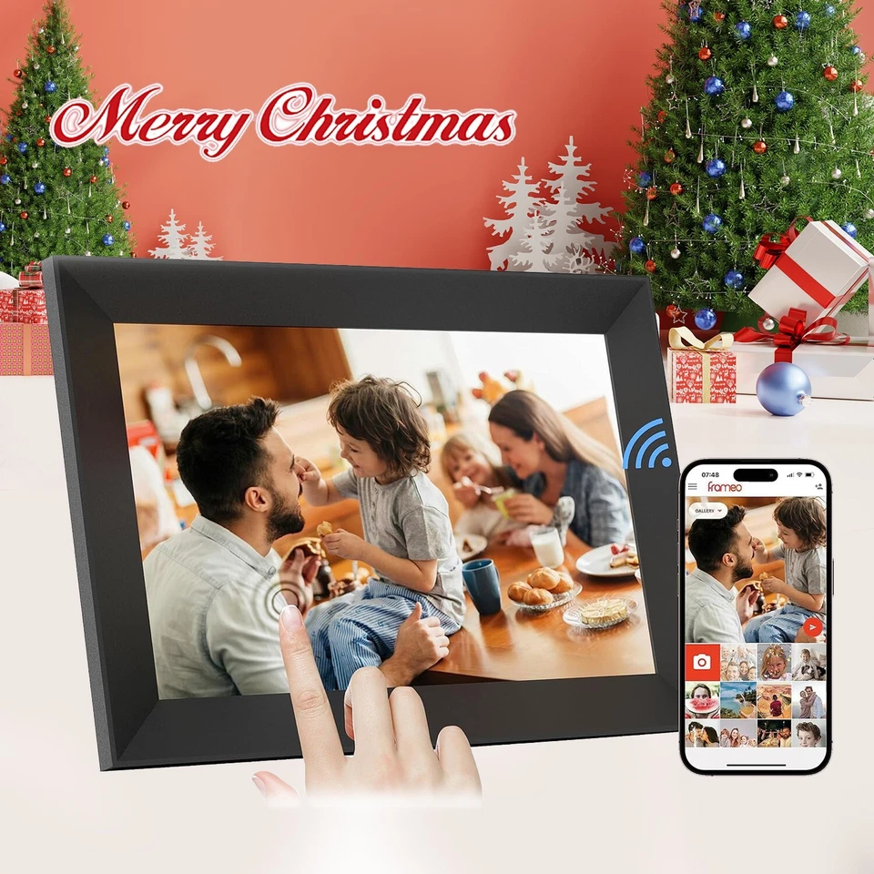 10.1-Inch Digital Smart Picture Frame with WiFi, HD IPS Screen, 16GB Storage US - Image 3 of 4