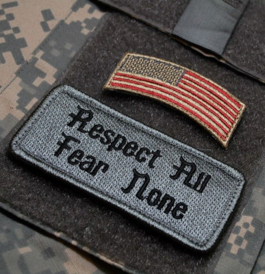 Gelenk Sp Ops Task Force Cjsotf-A Vêlkrö 2-PC: US Flagge + Respect Alle 'N Fear