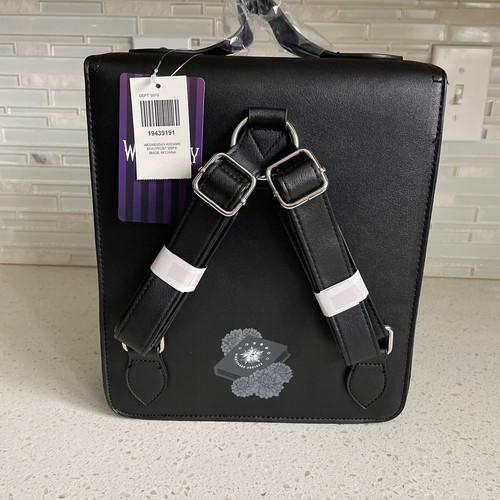 Mini Mochila Wednesday Addams Nevermore Academy Cartera La Familia Addams NUEVO - Imagen 4 de 12