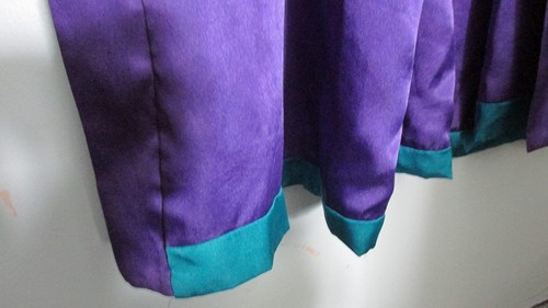 Vintage Kathleen Usherwood for Periphery Robe Teal Purple Applique Asian Inspire - Picture 9 of 9