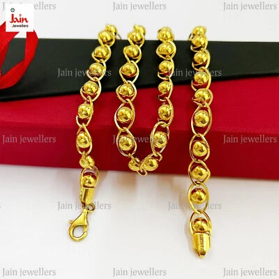 Echt Gold 18 Karat,22 Karat Beschauzeichen Massiv Panzerkette Kuba Halskette - Bild 1 von 4