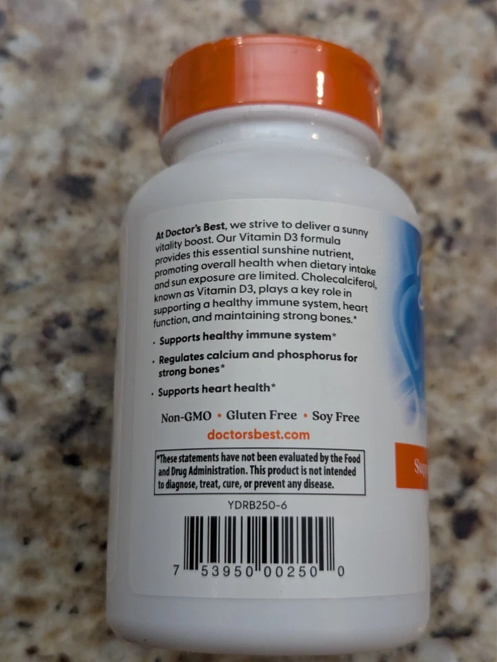 Doctor's Best Vitamina D3 5000 UI 125 mcg 360 cápsulas blandas caducidad: 06/2027 Foto 4 de 4