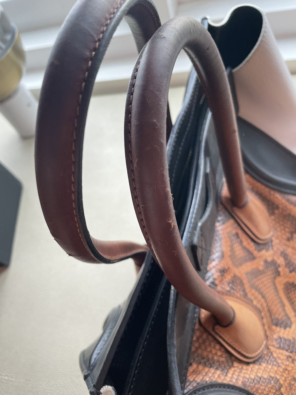 celine python luggage tote - image 11