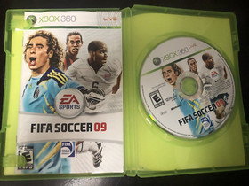 FIFA SOCCER 09 2009 X-BOX XBOX 360 COMPLETE GAME CASE AND MANUAL NES HQ
