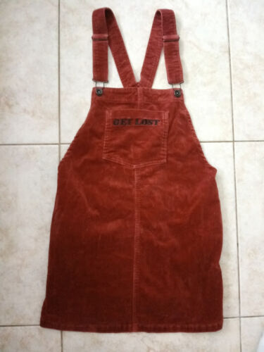 Hot Topic "Get Lost" Cord-Srockall weinrot: verstellbare Träger Taschen, Gr. M