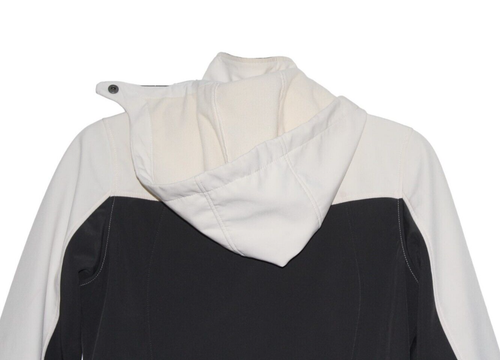 FREE COUNTRY Jacket Fleece Lined Removable Hood White/Black Lightweight Size M - Picture 6 of 10