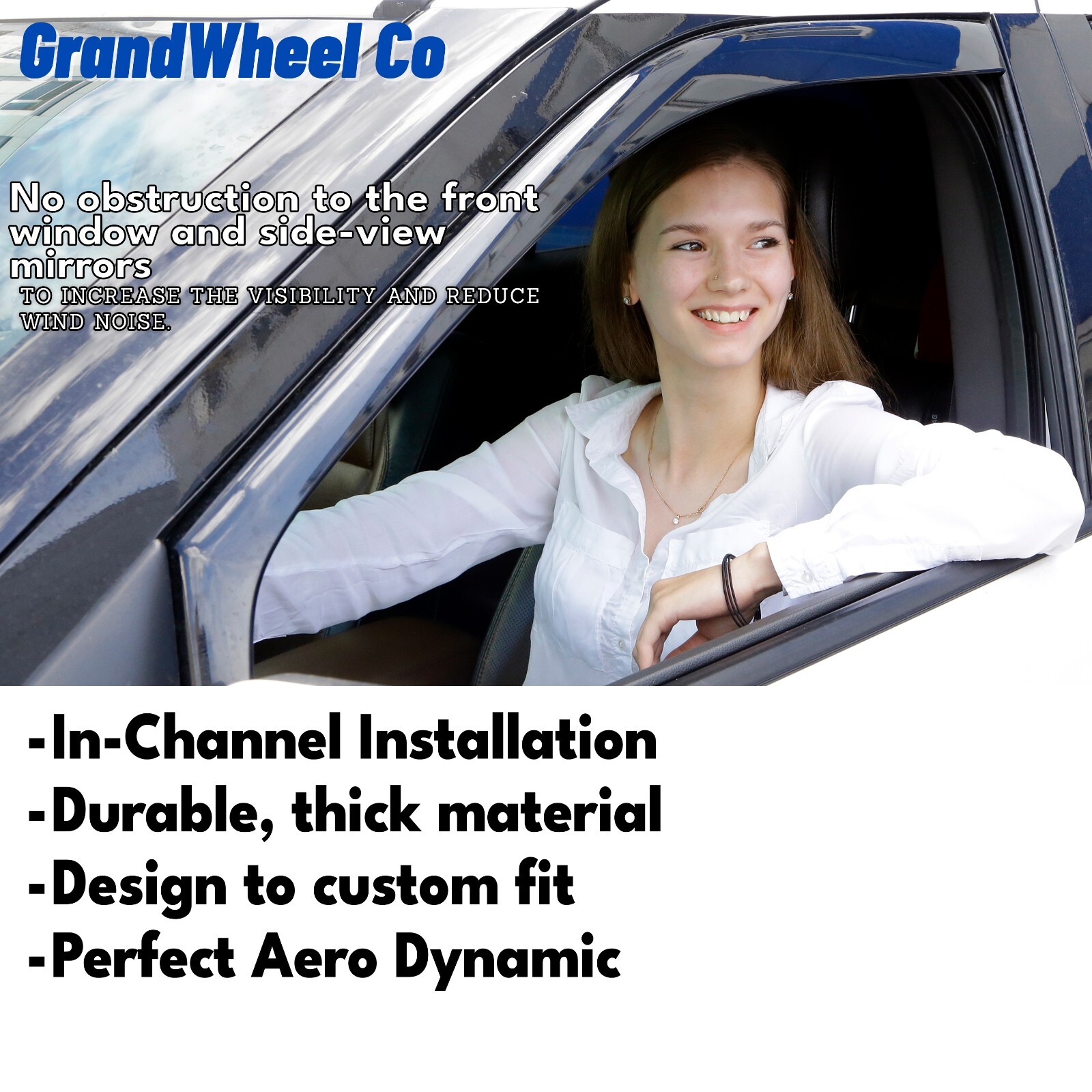 Sun Rain Visors Wind Rain Guards for 2022-2025 Mitsubishi Outlander