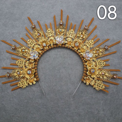Baroque Lolita Angel Goddess Crown Headband Virgin Mary DIY Headpiece - Picture 20 of 24