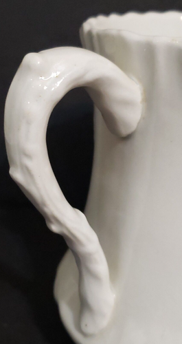 Vintage Etruria Mellor & Co. White Embossed Pitcher 6" Tall - Picture 8 of 17