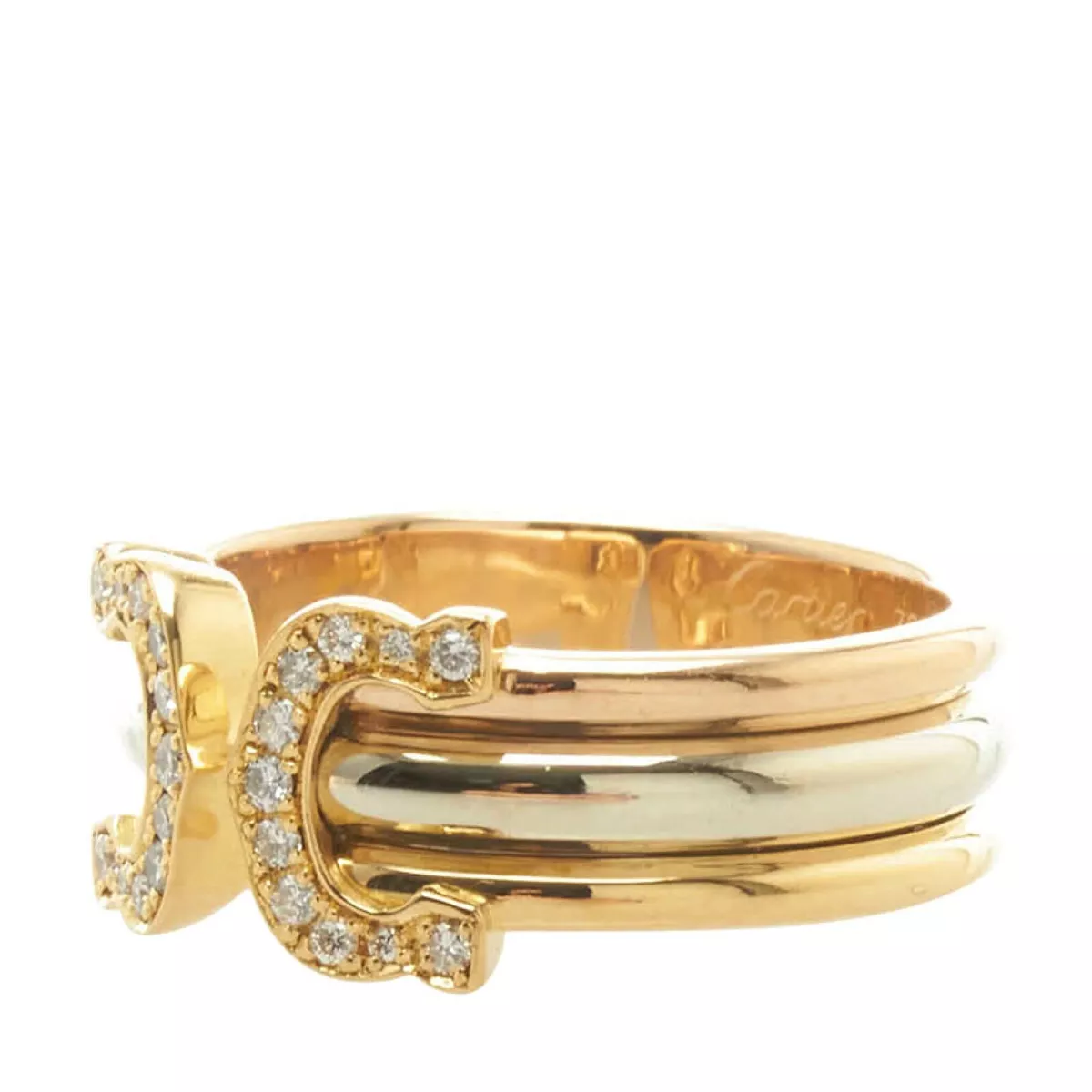 Cartier double ring hot sale