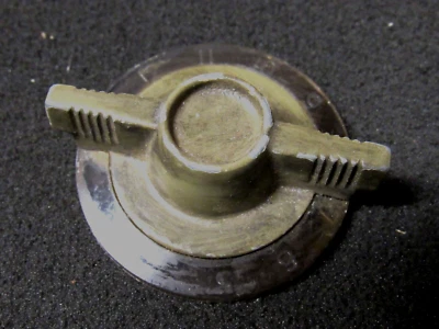 Metal Dark Grey TV Tuning Knob c 1940's TV's Lighted Numbers - Image 1 of 3
