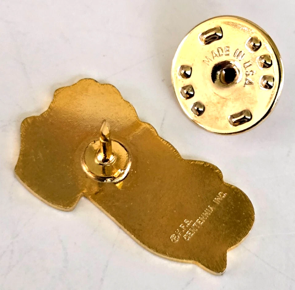 Vtg Betty Boop on Music Note Enamel Gold Tone Tie Tack Pin 1" by KFS Centennia - Image 4 of 4