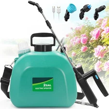 Battery Powered Sprayer 2 Gallon Powerful Electric Sprayer with 3 Mist Nozzles