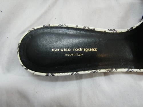 Narciso Rodríguez Mujer Punta Negra Piel de Serpiente Detalle Mula Talla 38.5 - Imagen 5 de 12