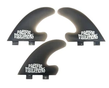 PACIFIC VIBRATIONS J Drive Tri Fits FCS SURFBOARD 3 FIN SET NEW FINS color smoke